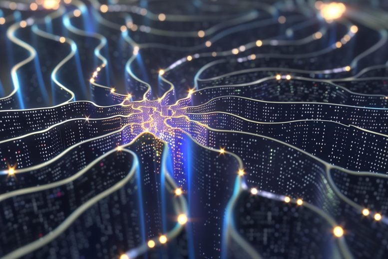 AI Memristor technology artificial neural network concept